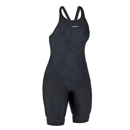 Moteriškas trumpas plaukimo kostiumas „Kamyleon Geol“, juodas