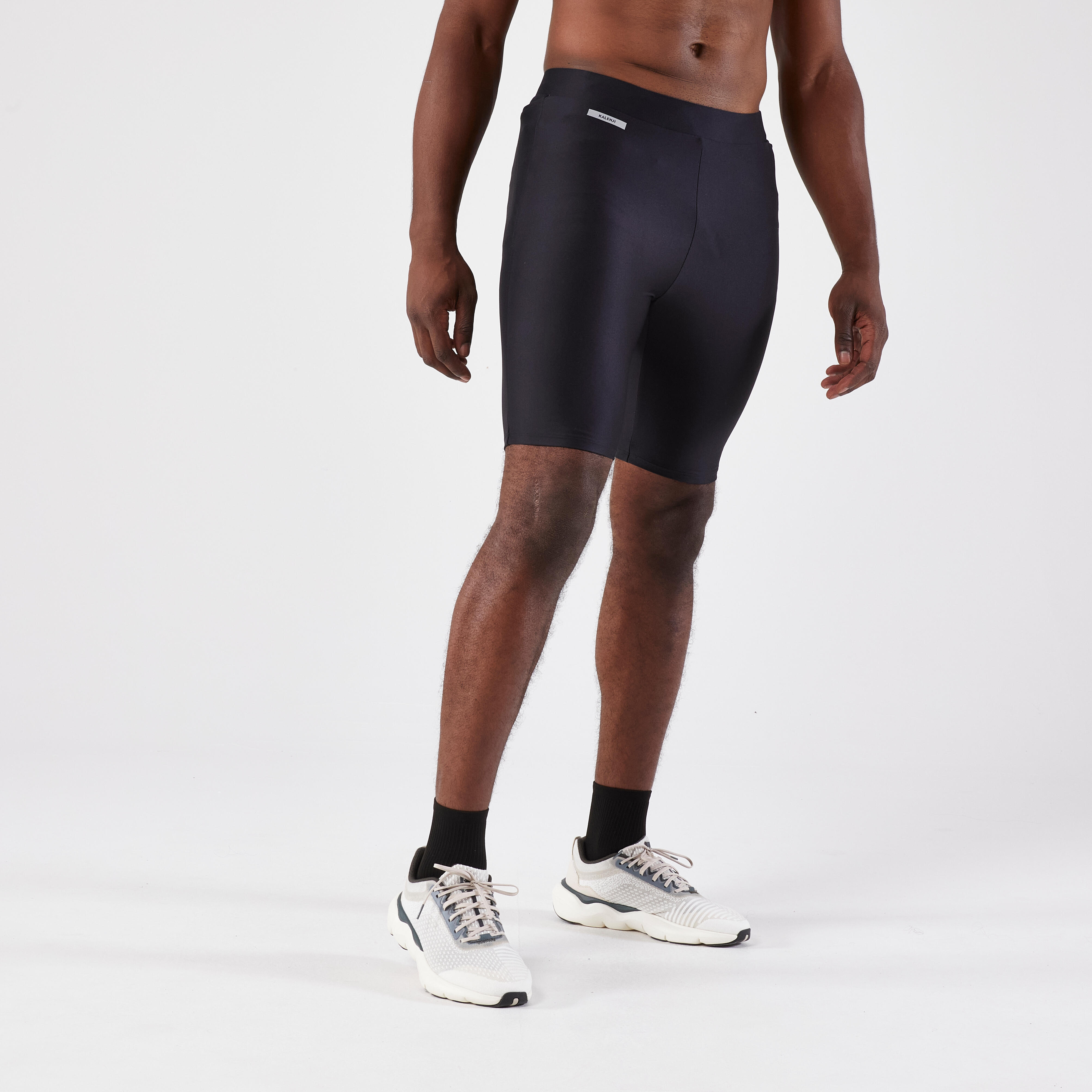 Men Running Tight Shorts, Skin Feel Effect and Lightweight, Run 100 - Black
