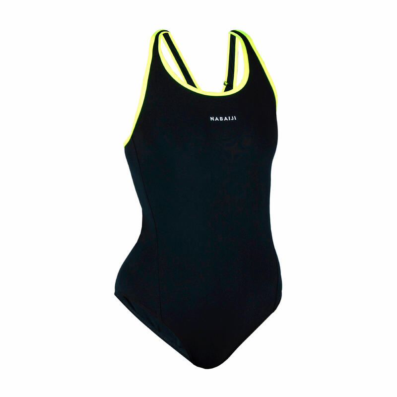 SWIMSUIT KAMYLA 500 BLACK YELLOW