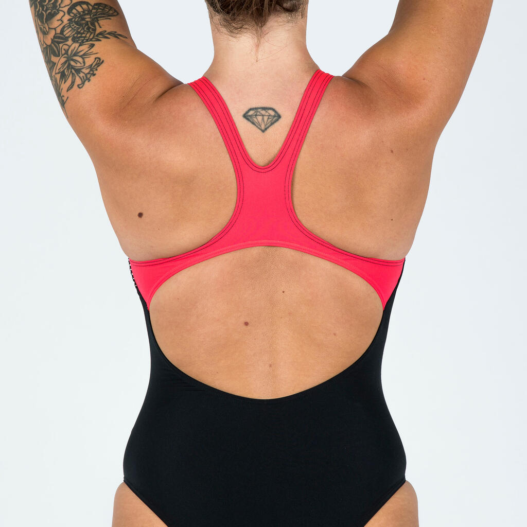 Sieviešu kopējais peldkostīms “Arena Swimpro Soft”, melns, sarkans