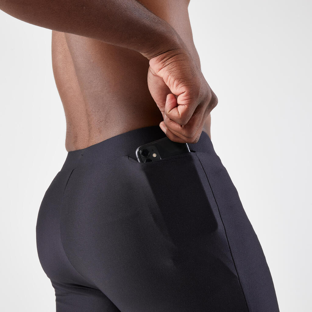 Short de running negro para hombre Kiprun Run 100