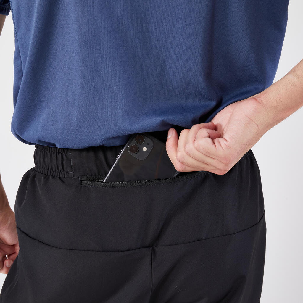 Short de running Homme - KIPRUN Run 100 Gris foncé