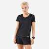 Playera de running transpirable negra para mujer Kiprun Run 100