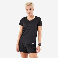 Ademend hardloopshirt voor dames Run 100 zwart