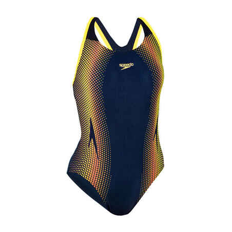 Women's swimming 1-piece swimsuit SPEEDO FLYBACK DIGI black yellow