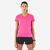 T-shirt de Running respirant Femme - KIPRUN Run 100 rose fuchsia