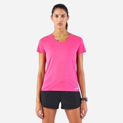 
      Laufshirt kurzarm Damen atmungsaktiv - Run 100 fuchsia 
  