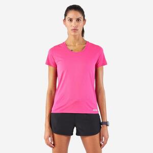 Camiseta de Running transpirable mujer - KIPRUN Run 100 rosa fucsia