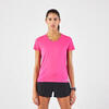 T-shirt de Running respirant Femme - KIPRUN Run 100 rose fuchsia