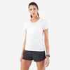 T-shirt de running respirant femme - kiprun run 100 blanc