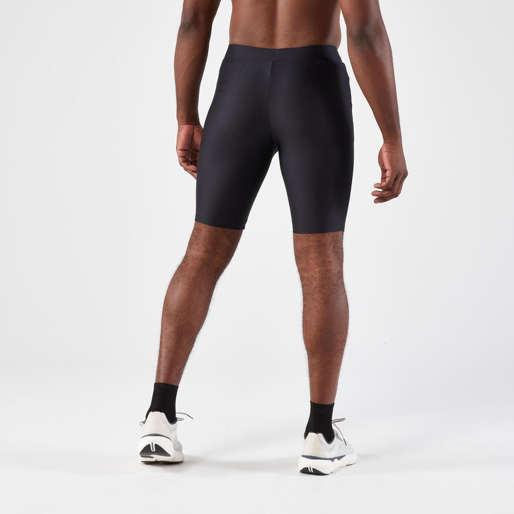 Short de running negro para hombre Kiprun Run 100