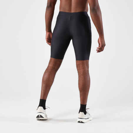 Men's Running Tight Shorts - Kiprun Run 100 Black