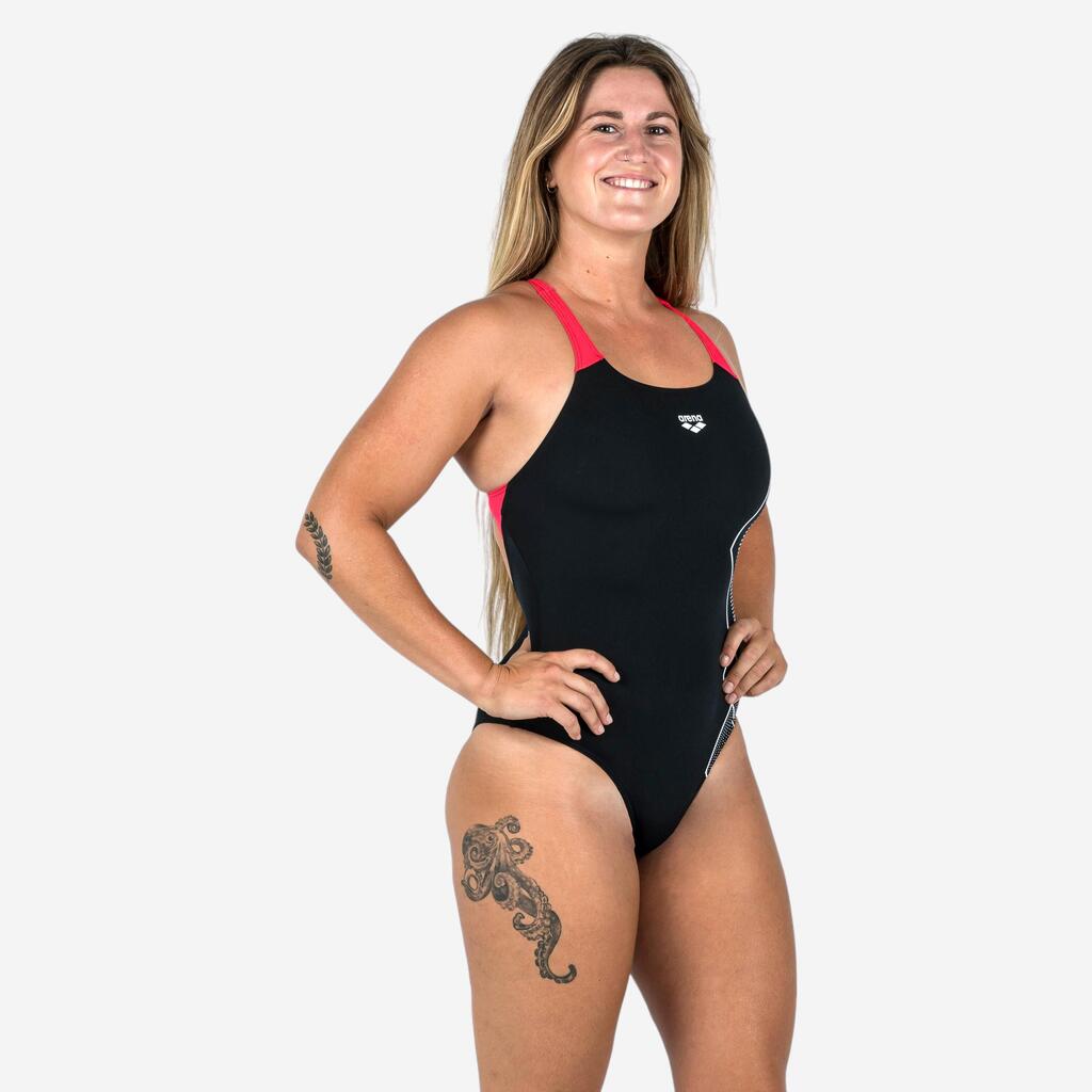 Crno-crveni jednodelni ženski kupaći kostim ARENA SWIMPRO SOFT