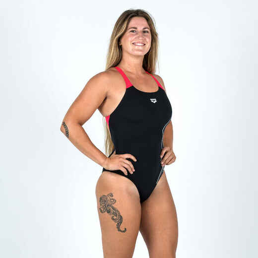 
      piece Women's Swimming 1P Swimsuit ARENA SWIMPRO SOFT Black Red
  