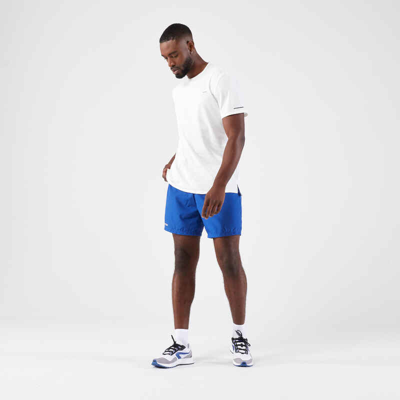 Short de running azul para hombre Kiprun Run 100