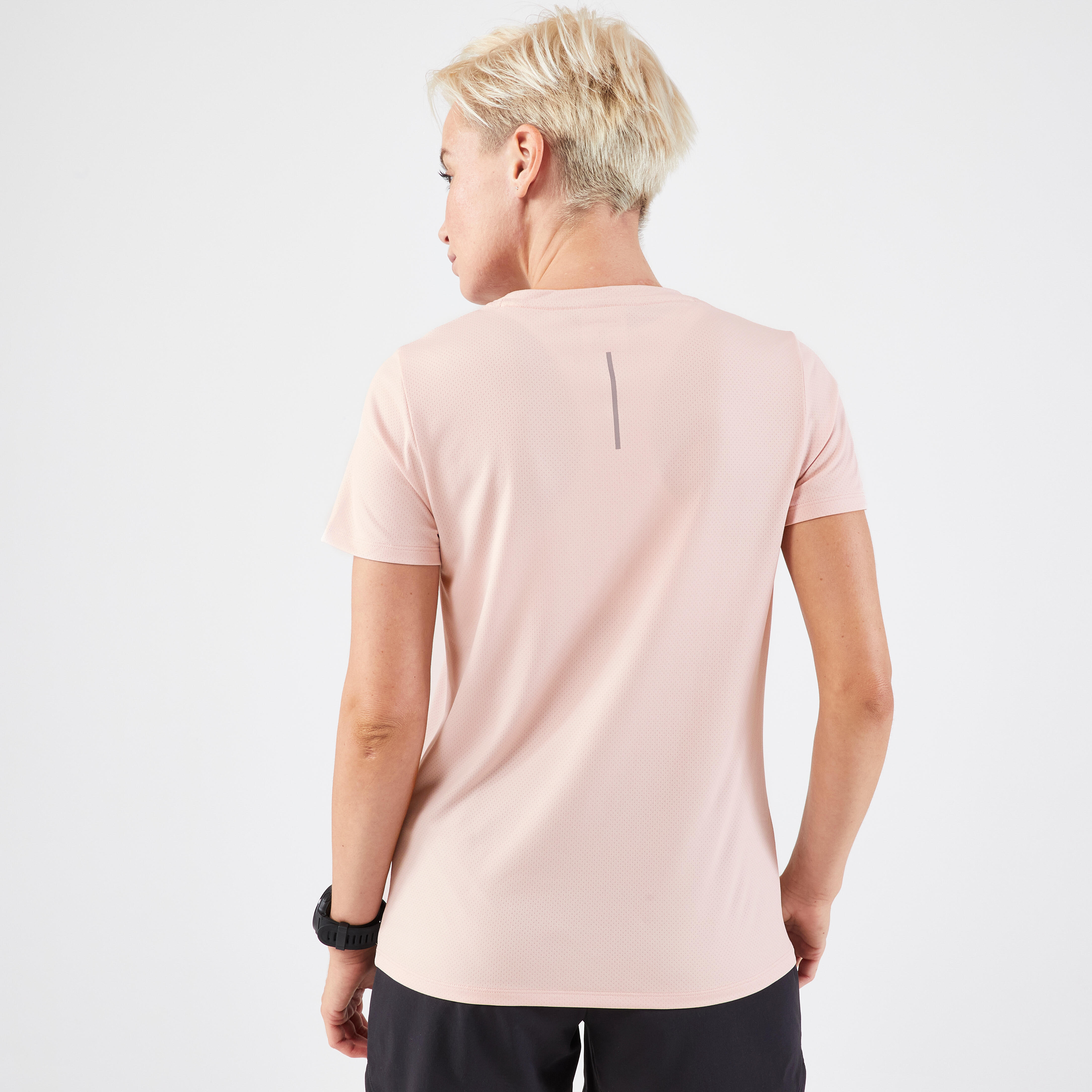 Women's Breathable Round Neck T-Shirt - Quartz Pink