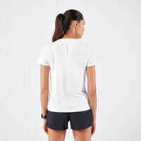 Women's Running T-Shirt White - Run 100