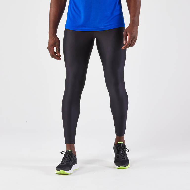 Men's Running Breathable Tights KIPRUN Run 100 Dry - Black