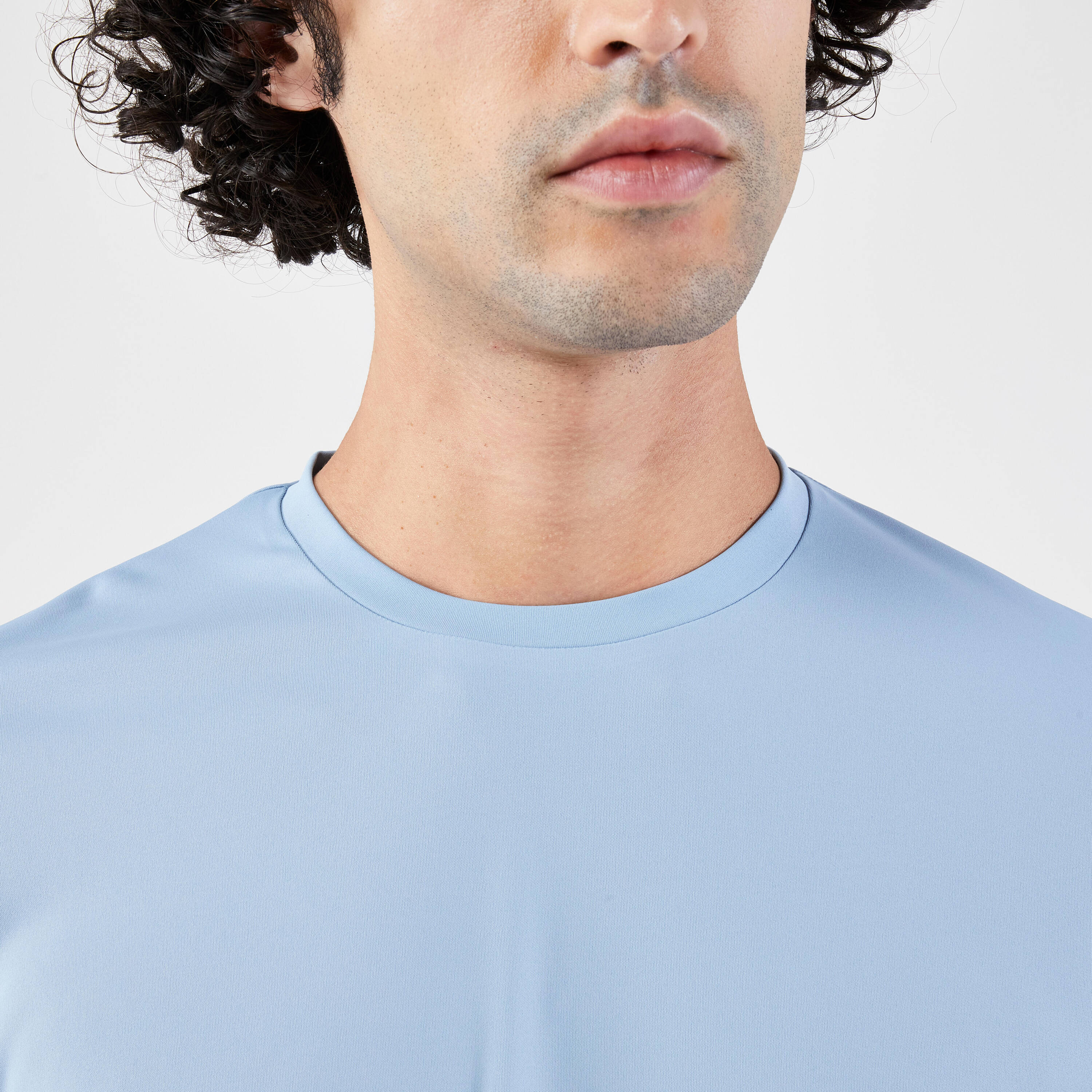 Men's Running Long-Sleeved T-Shirt Anti-UV - KIPRUN Dry 500 UV Light Blue -  3