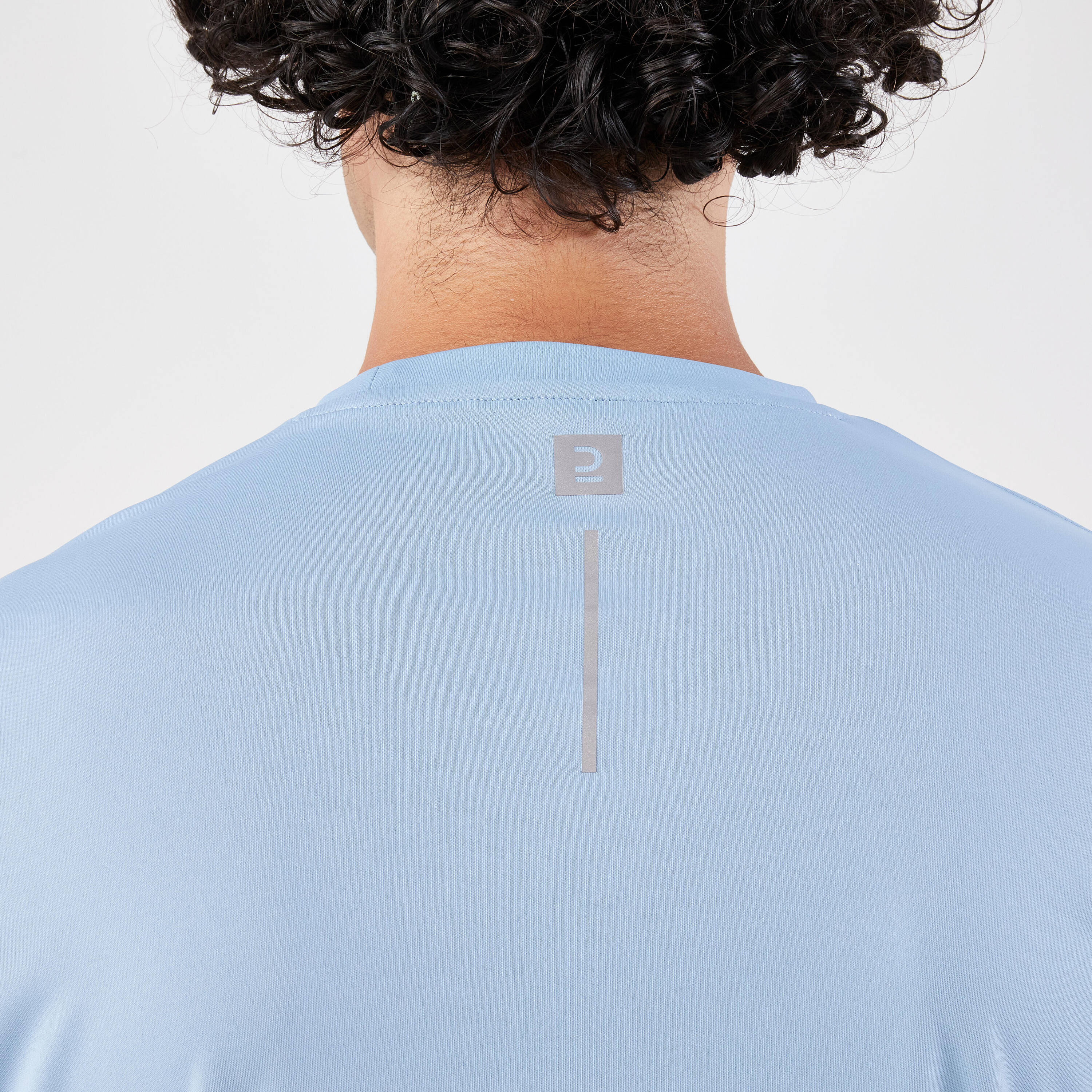 Men's Running Long-Sleeved T-Shirt Anti-UV - KIPRUN Dry 500 UV Light Blue -  2