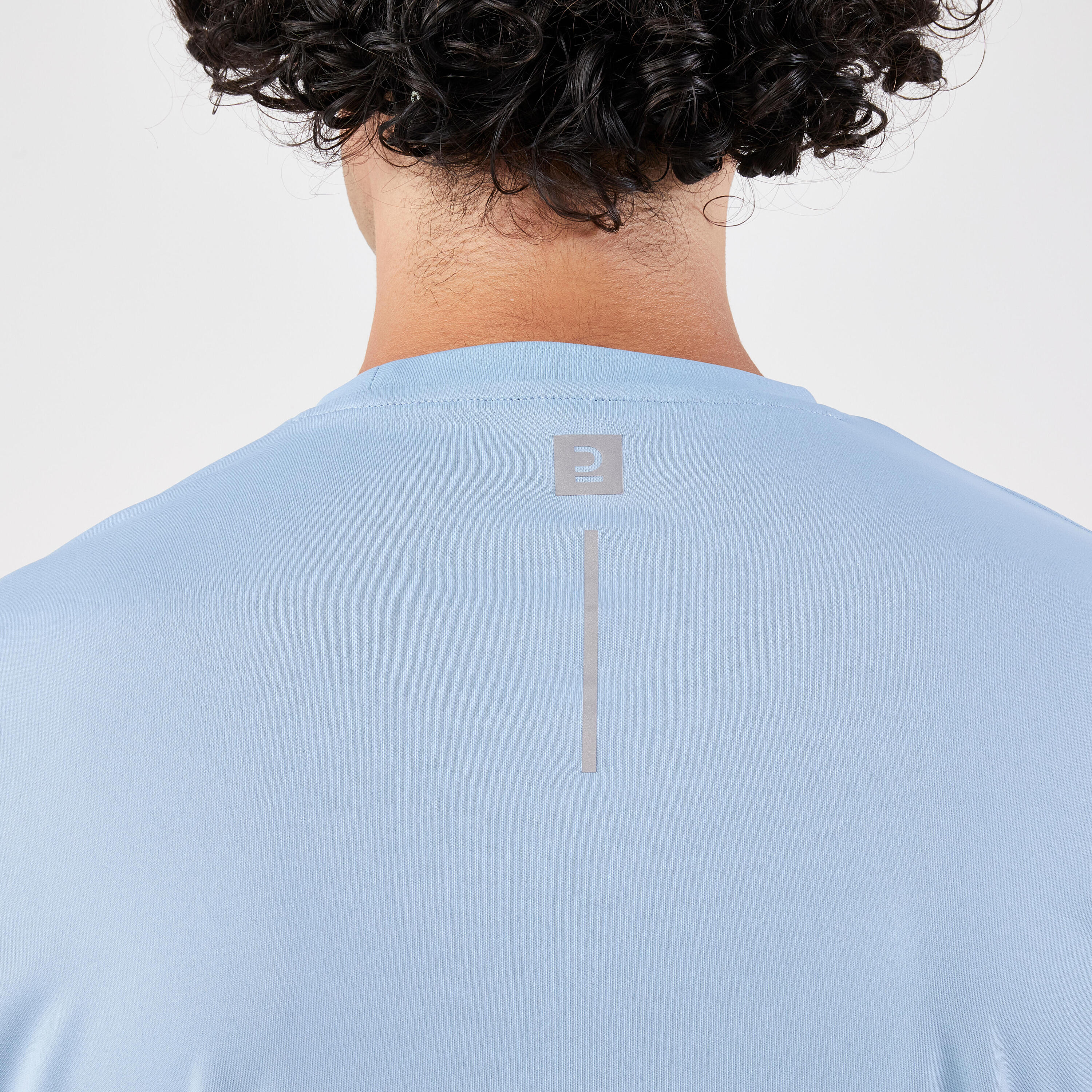 Playera de running de manga larga anti-UV azul claro para hombre Kiprun Dry 500 2/6