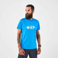 Men's Trail Running Resistant T-shirt-KIPRUN Run 500 Graph-Sea Blue