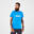 Stevig hardloopshirt voor heren 500 mediterraan blauw met print