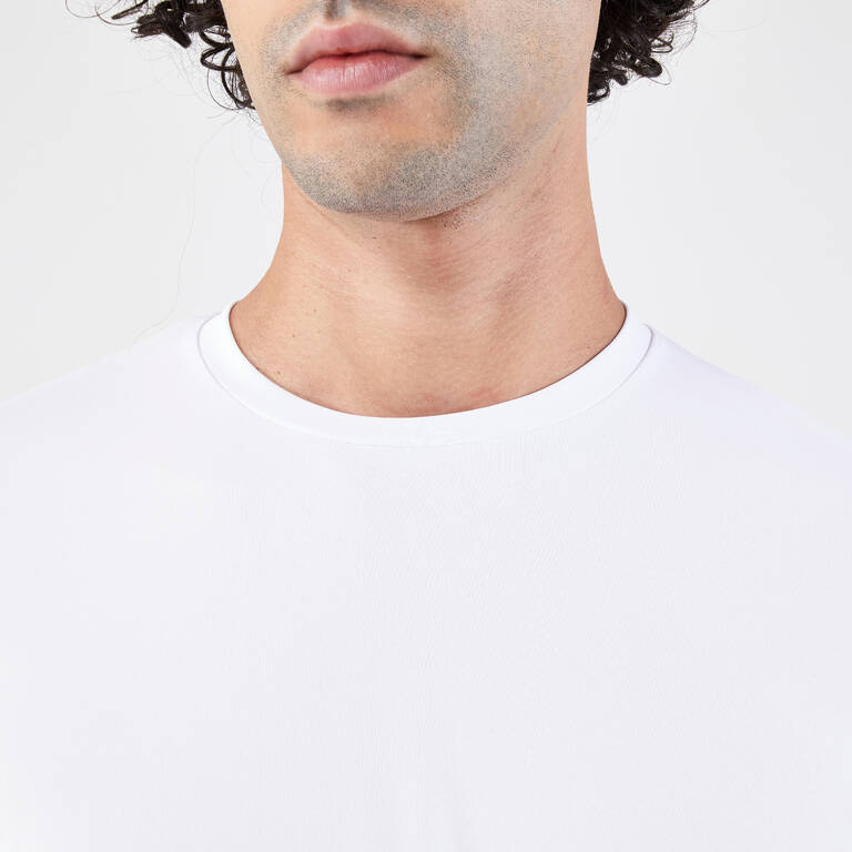Men's Running Long-Sleeved T-Shirt Anti-UV - Kiprun Dry 500 UV White