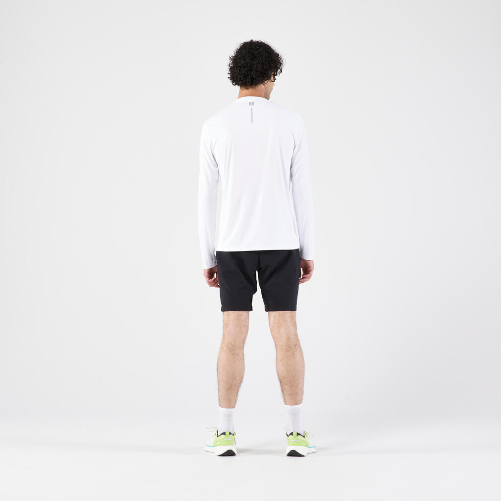 T-shirt manches longues de running anti-uv homme - kiprun dry 500 uv bleu clair