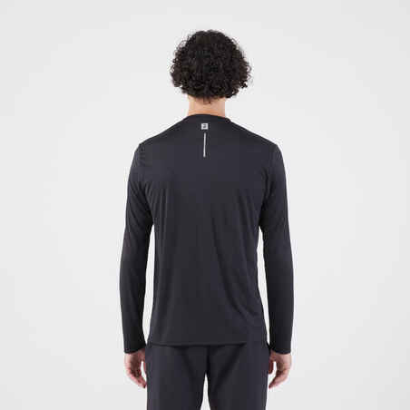 Vyriški bėgimo marškinėliai su UV apsauga „Kiprun Dry 500 UV“, juodi