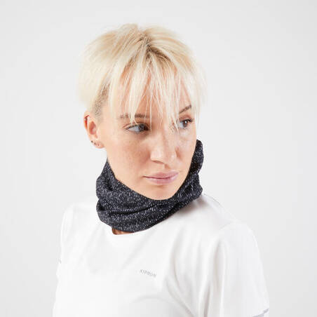 KIPRUN unisex running neck warmer/multi-function headband - black/grey