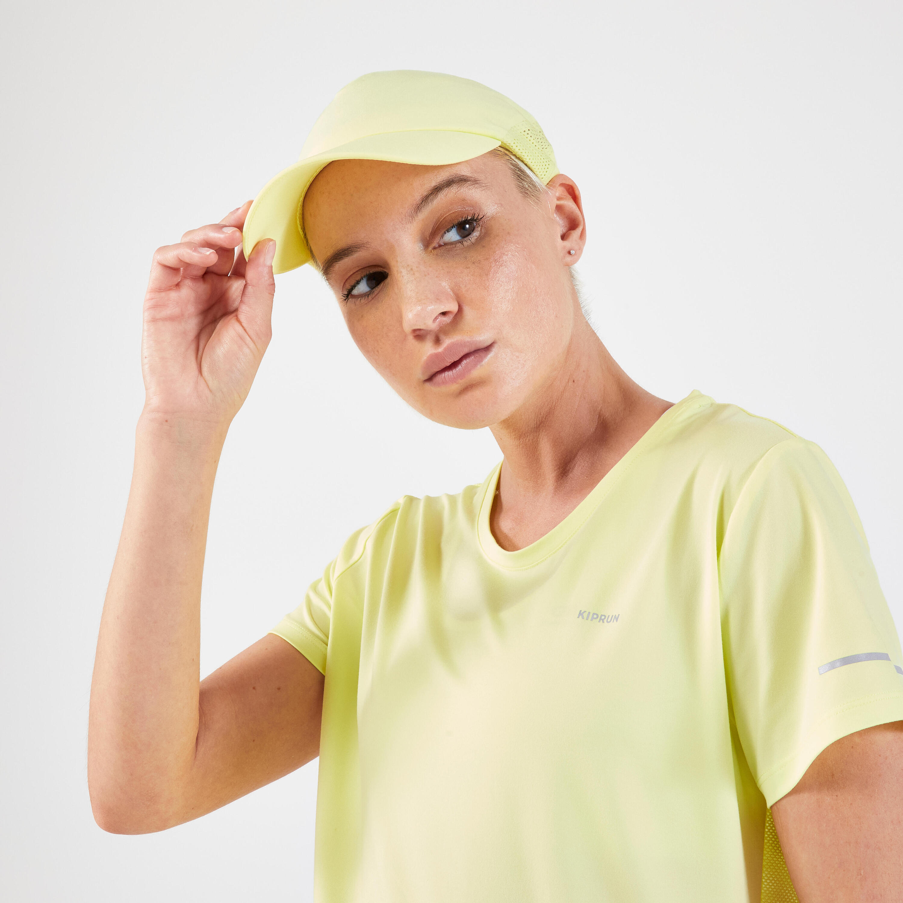 Men's Women's KIPRUN Running Adjustable Cap - yellow 3/9