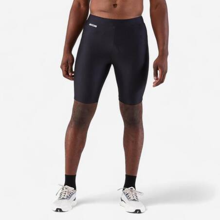 Men's Running Tight Shorts - Kiprun Run 100 Black