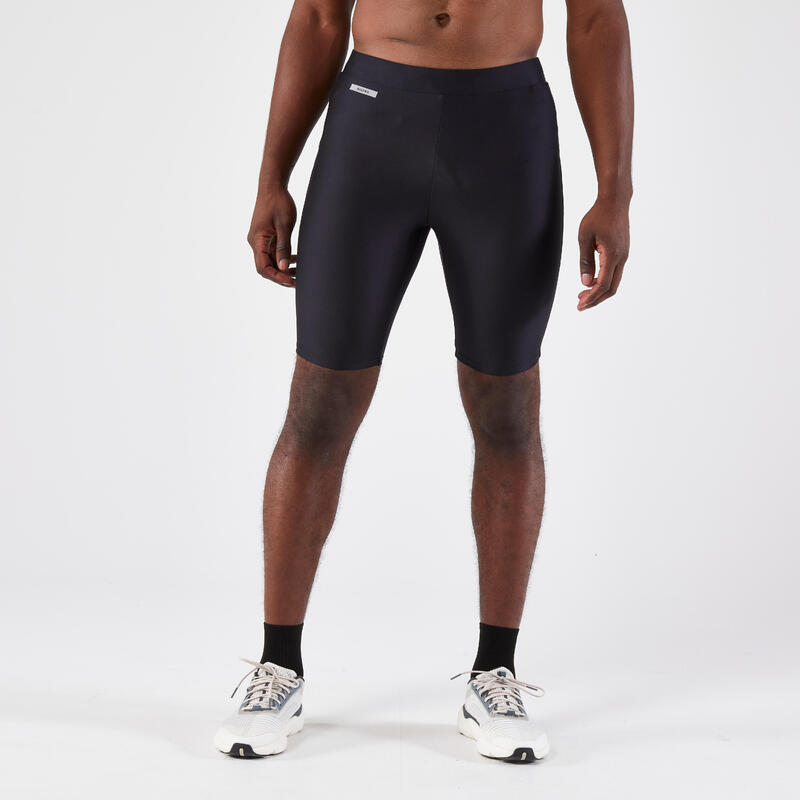 Men's Running Tight Shorts - Kiprun Run 100 Black