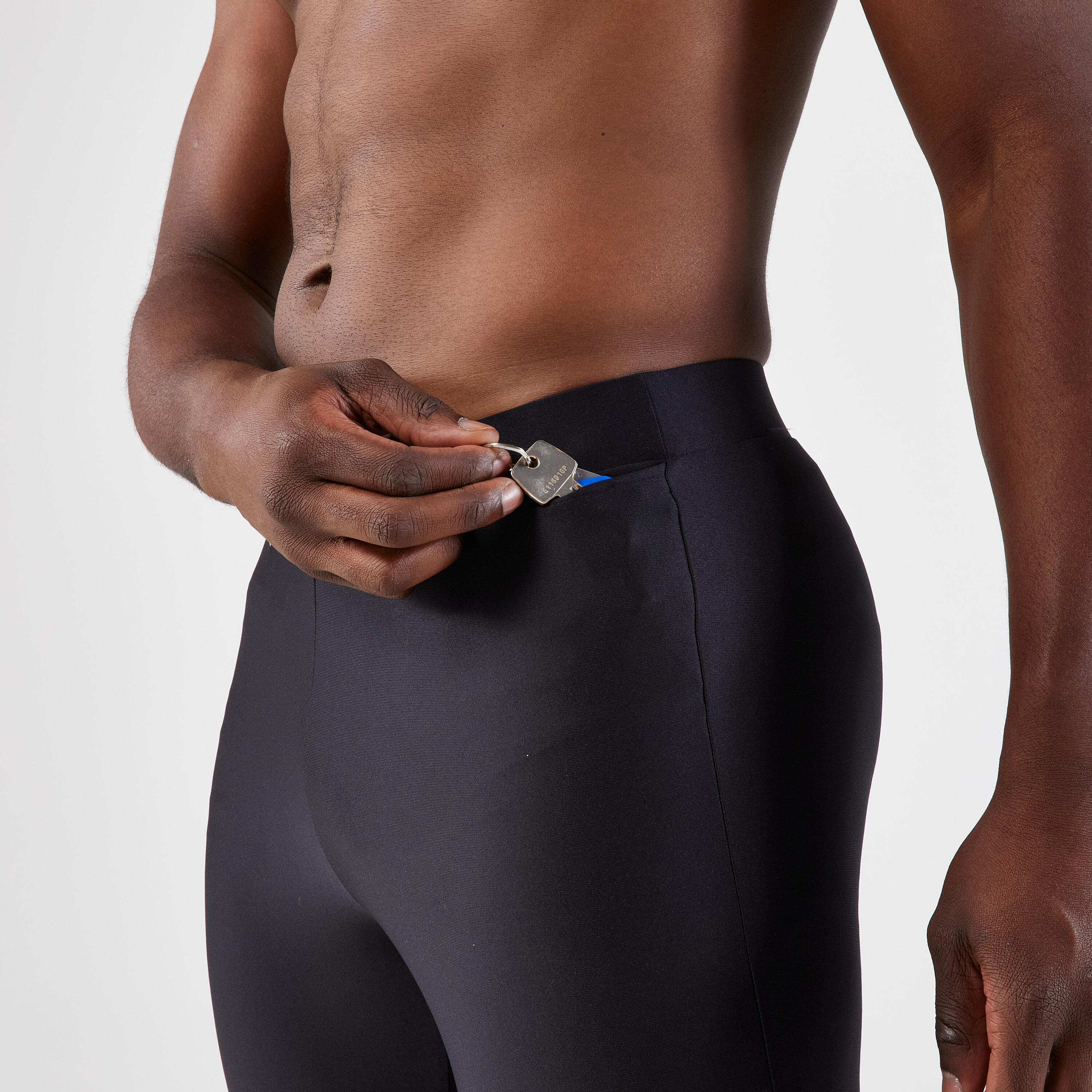 Men's Running Tight Shorts - Kiprun Run 100 Black 4/7