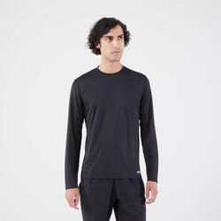 Camiseta protección solar manga larga sostenible Hombre Top 100 gris -  Decathlon