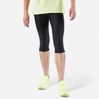Men's Running 3/4 Tights - Kiprun Run 100 Black