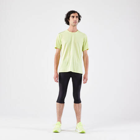 Men's Running 3/4 Tights - Kiprun Run 100 Black