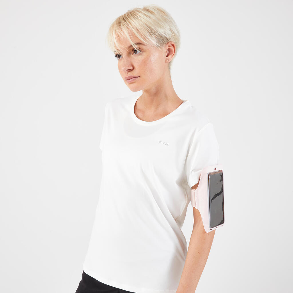 Brassard running smartphone grand téléphone Homme Femme  KIPRUN gris