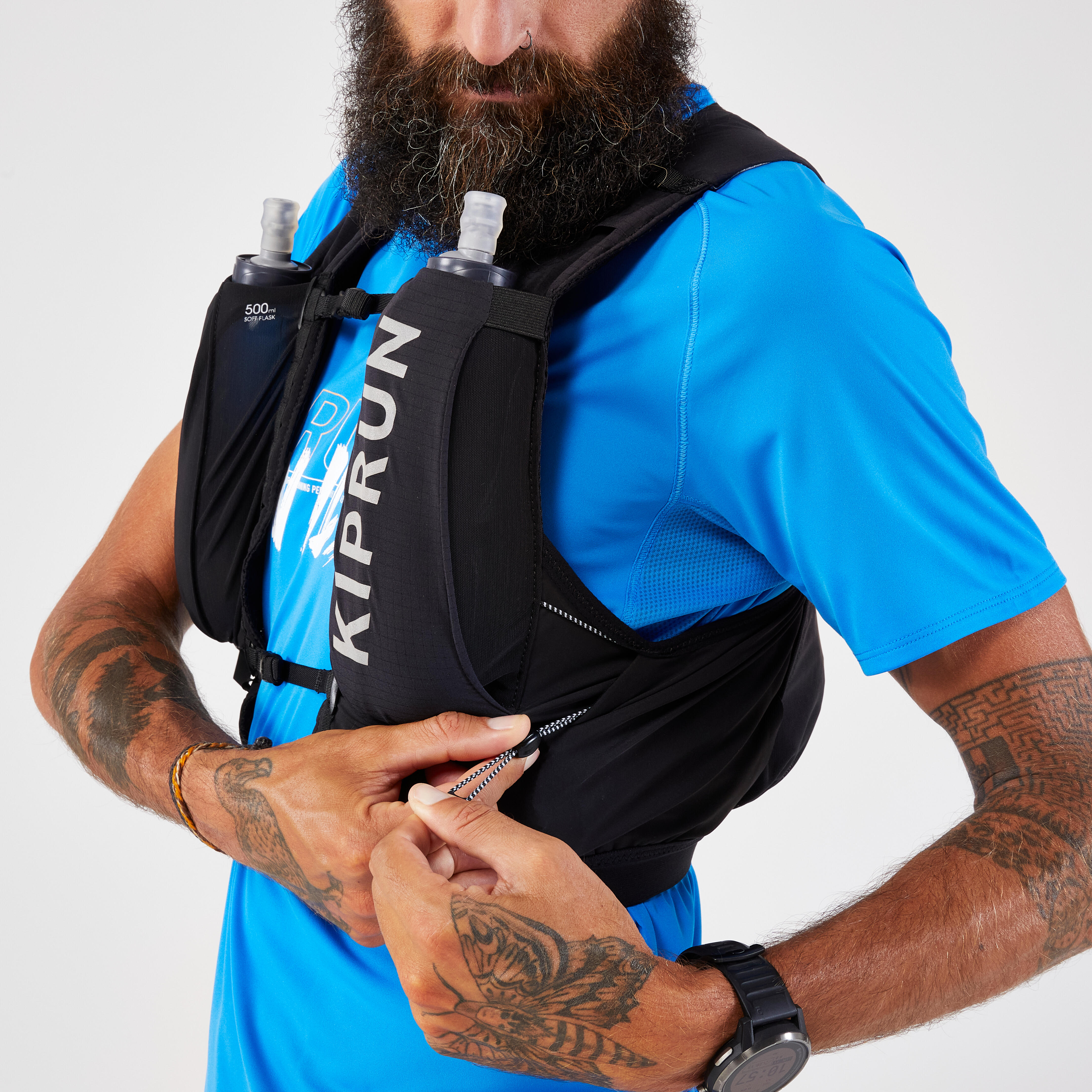 Unisex Trail Running Competition Water Bottle Holder Vest Kiprun - Main Image