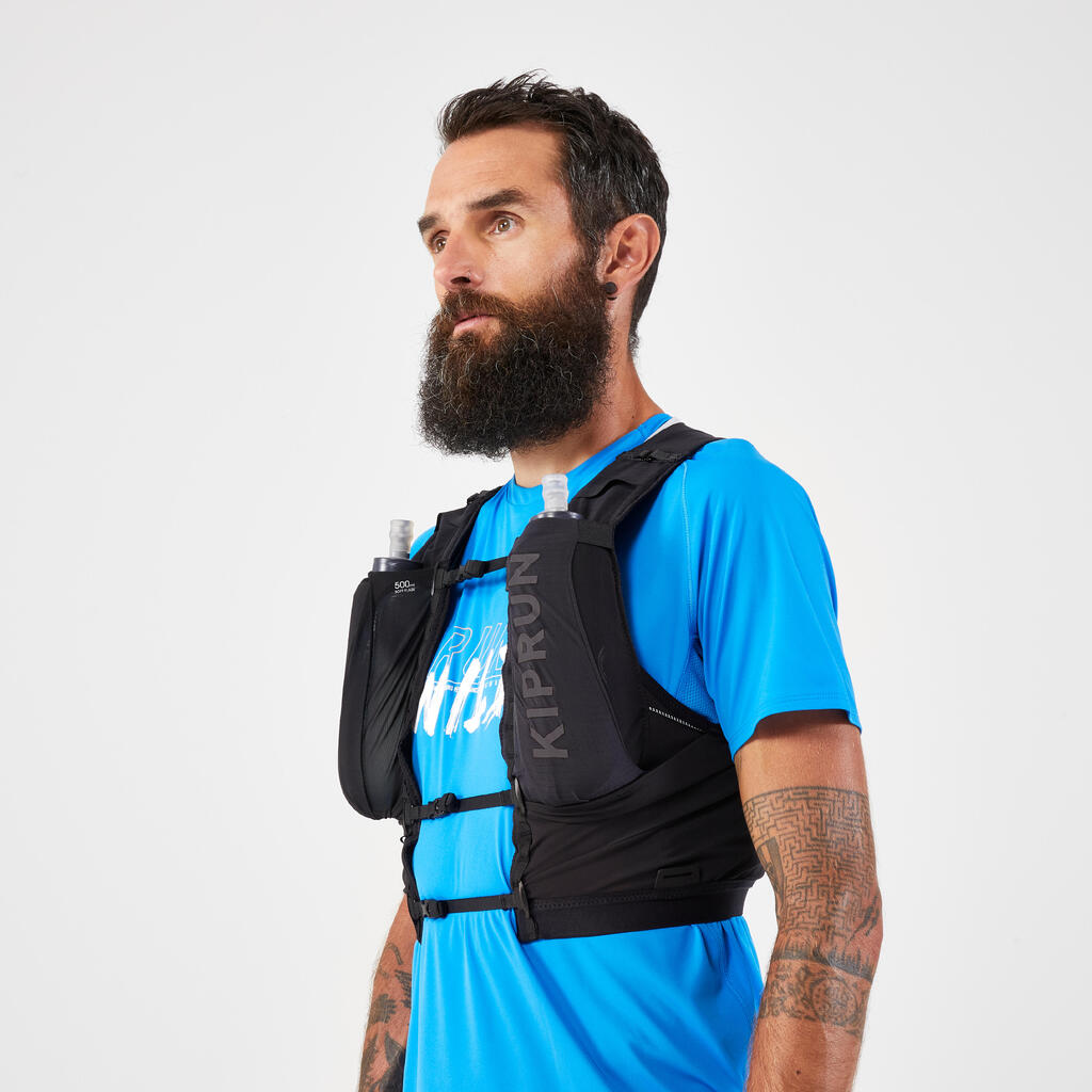 PRSLUK ZA TRAIL TRČANJE KIPRUN UNISEX SA DRŽAČEM ZA BOCU OD 5 l - BELI