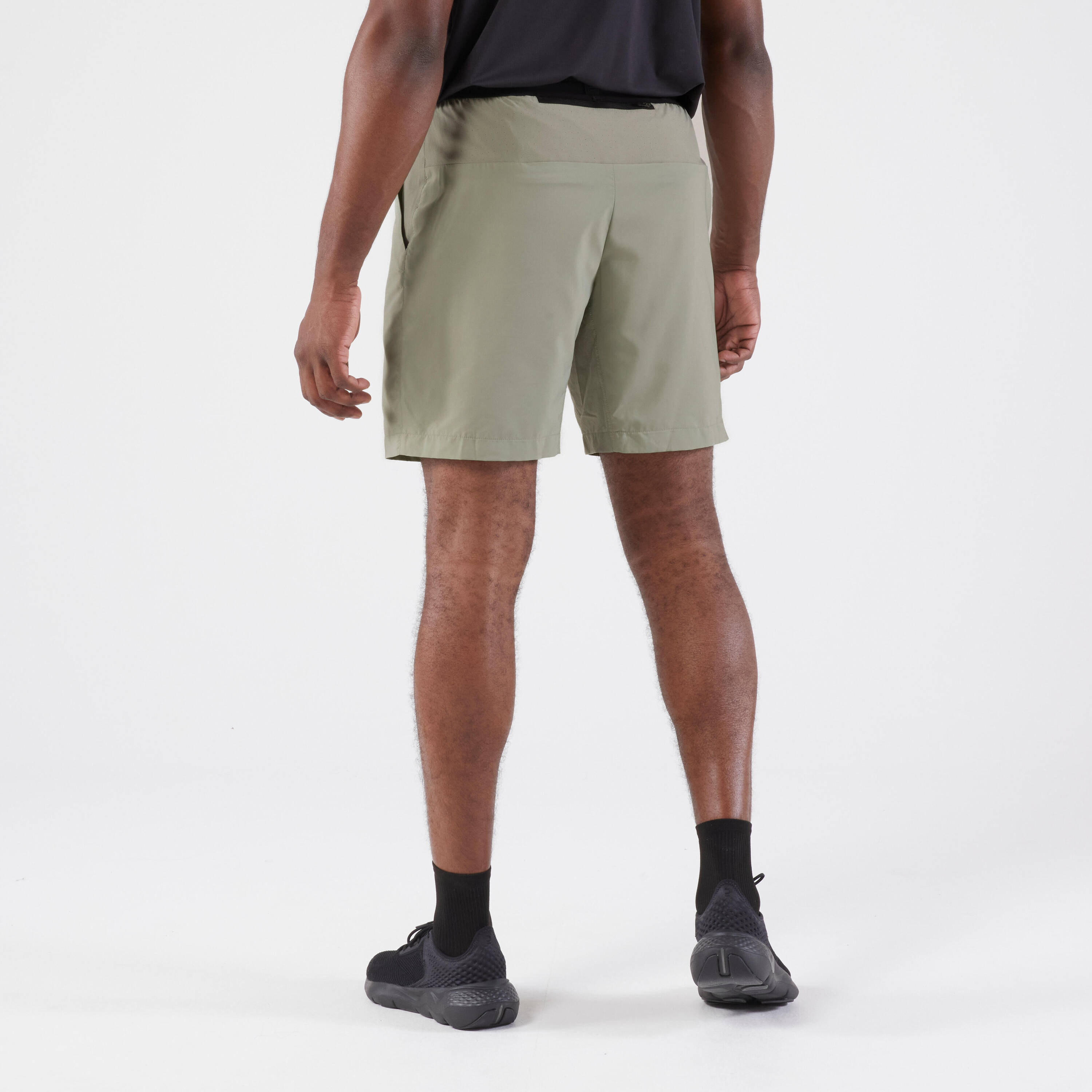 Men's Running Shorts-KIPRUN Run 500 Dry-Grey sage -  3