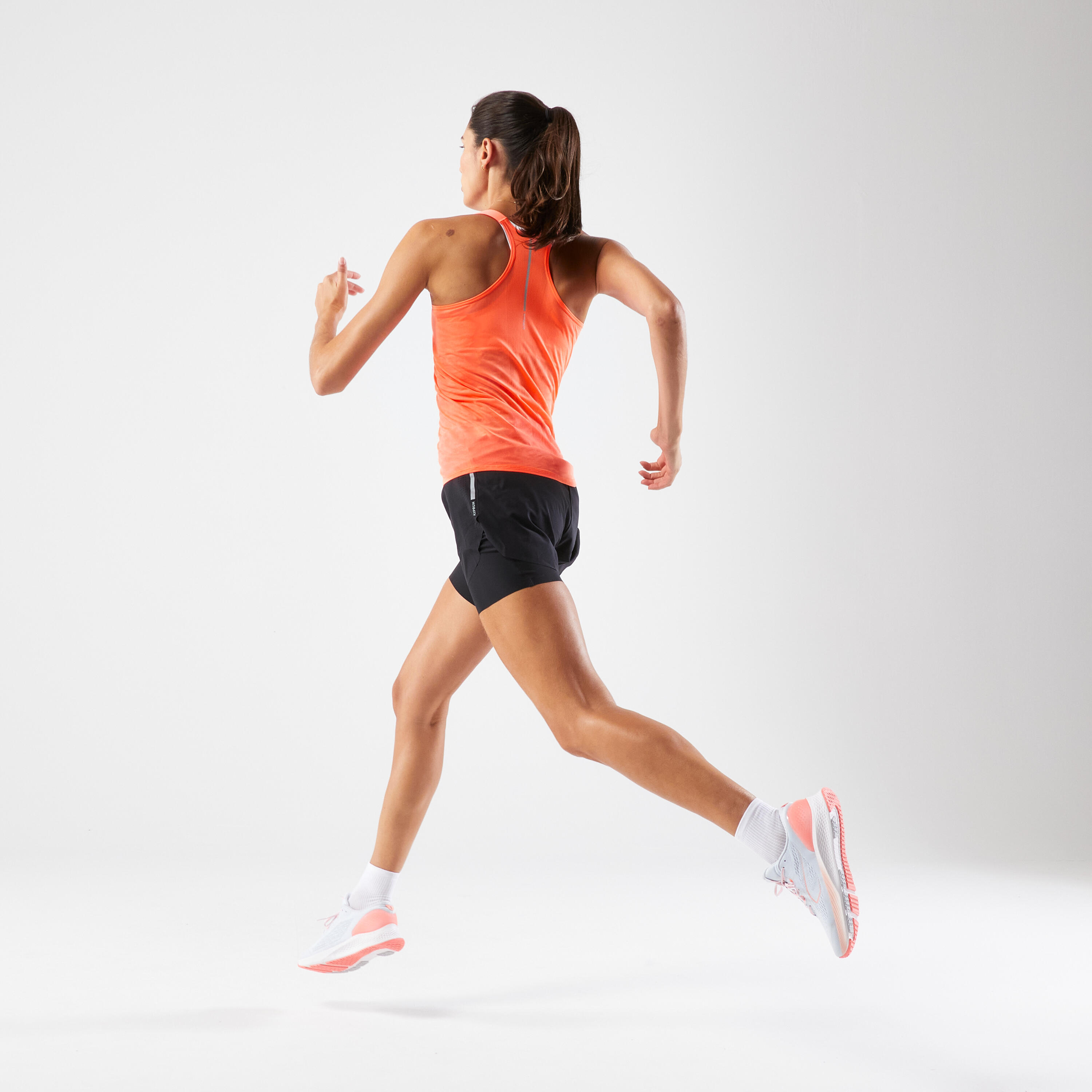 Women's KIPRUN Run 500 Comfort Seamless Running Tank Top - coral 3/3