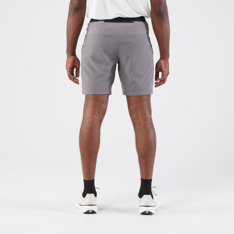 Men's Kiprun Run 500 Dry running shorts in granite grey
