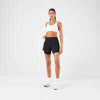 Women's KIPRUN Run 900 Ultra 2 in 1 long-distance running shorts - black