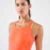Majica za trčanje Kiprun Run 500 Comfort bešavna ženska koraljna