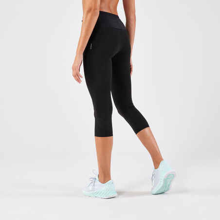 KIPRUN SUPPORT W CROPPED BOTTOMS - BLACK