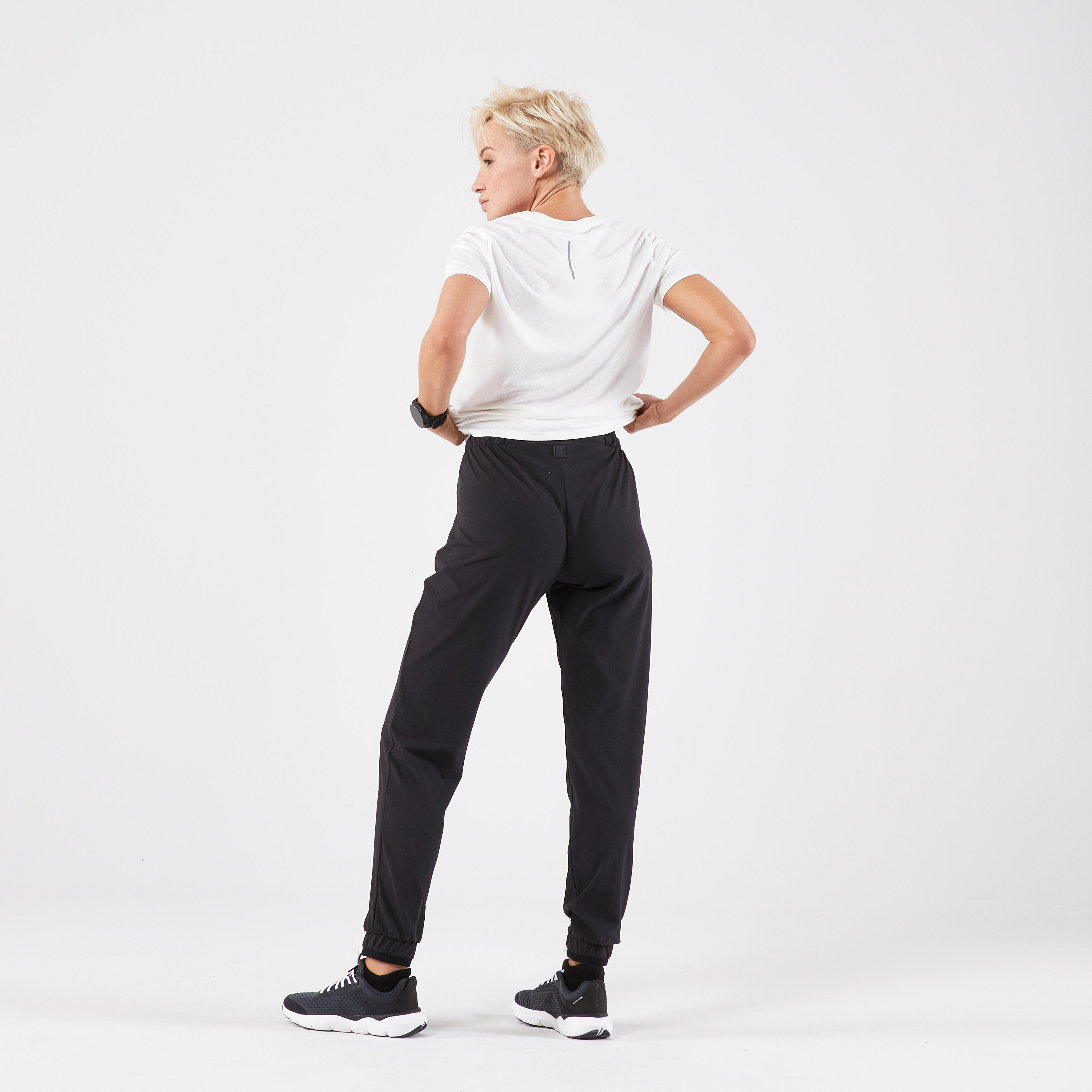 RUN DRY WOMEN S RUNNING TROUSERS BLACK