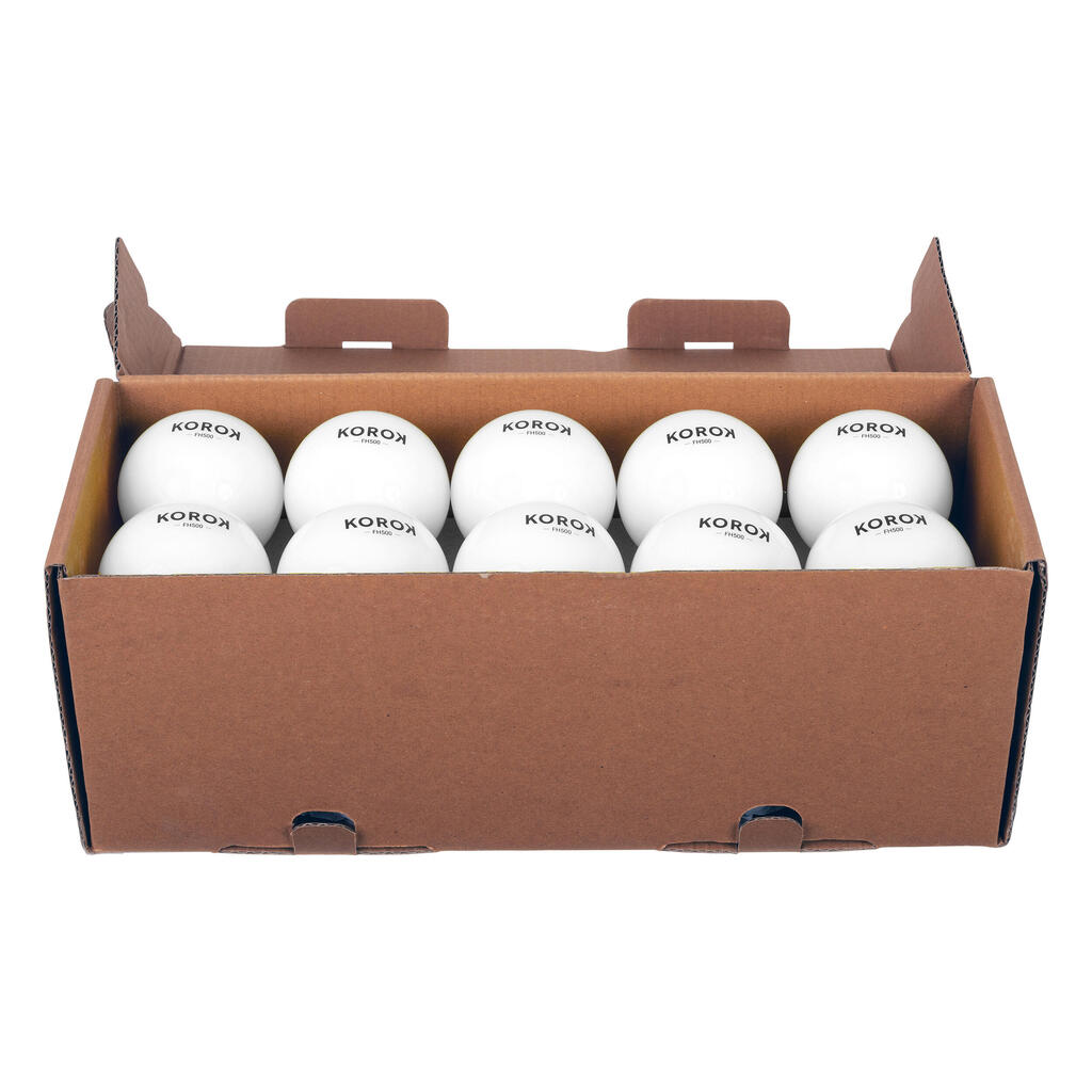 Smooth Field Hockey Ball FH500 20-pack - White