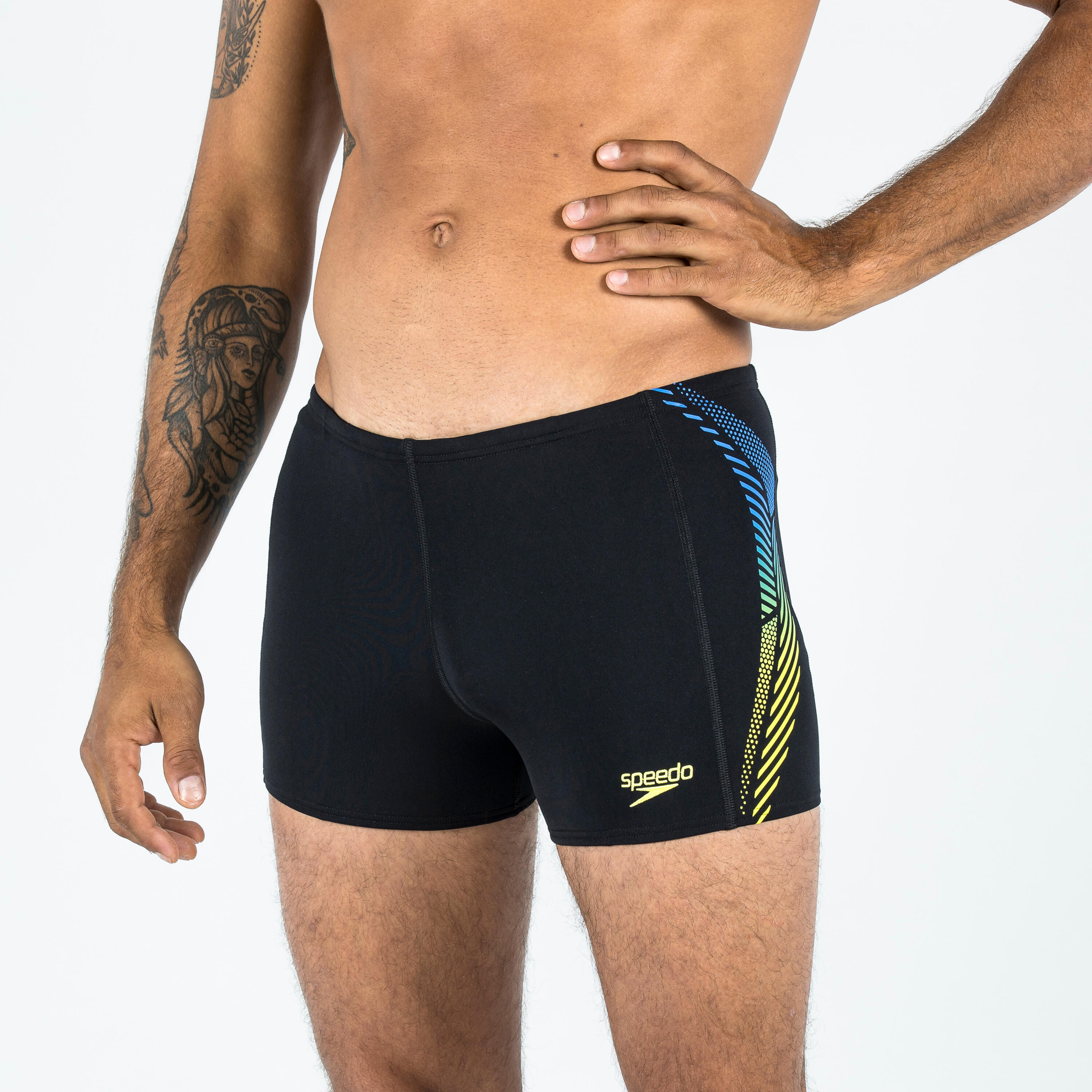 Men's Boxer Jersey SPEEDO Black Blue Yellow